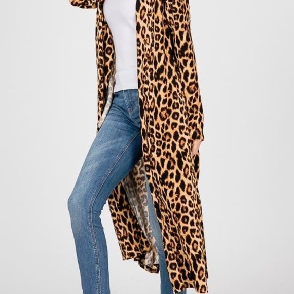 LAST ONE Sale Priced Animal Print Cardigan Kimono - Picture 2 of 4
